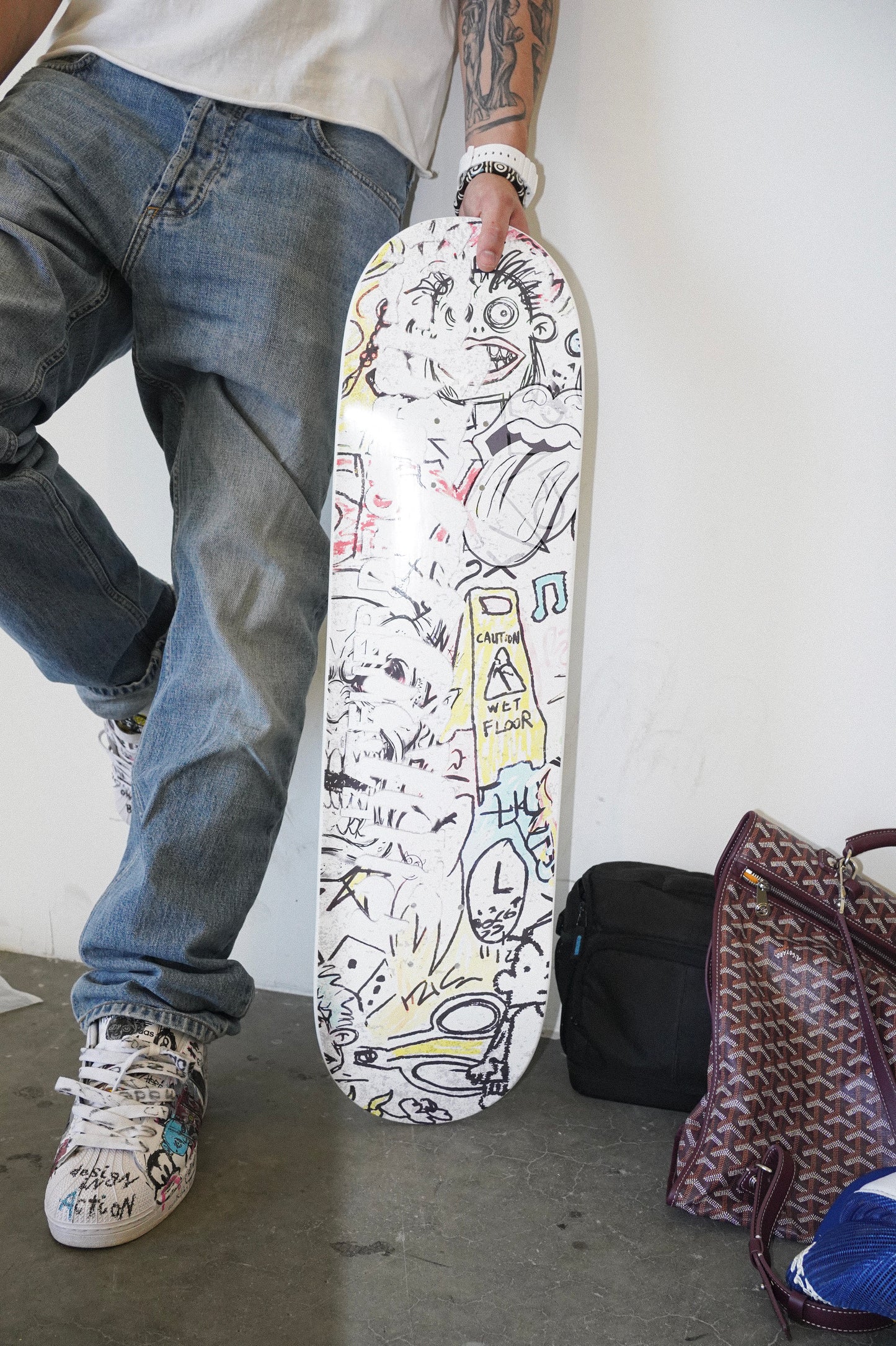 1:1 CAUTION SKATE DECK